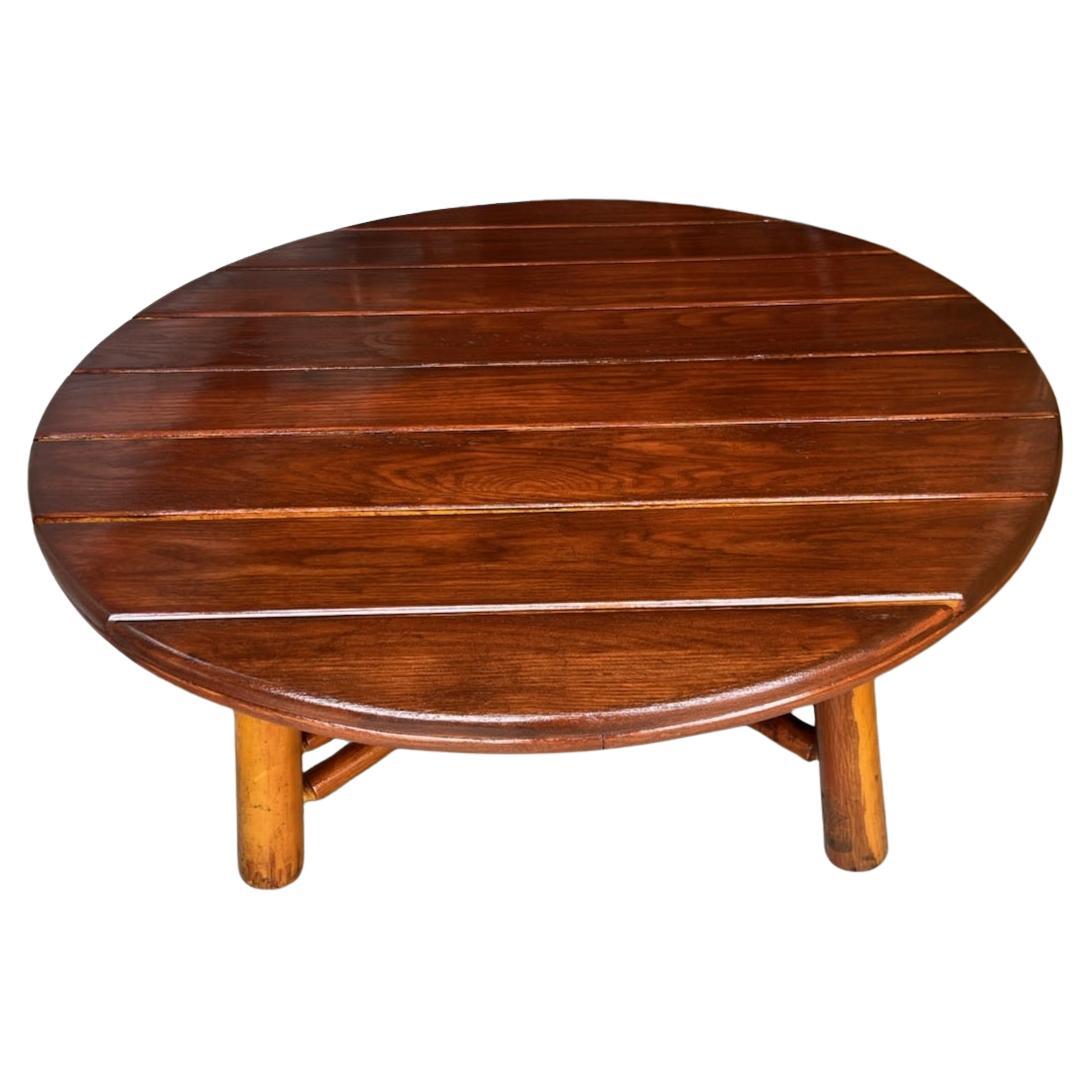 Hickory Coffee Table with Slat Top