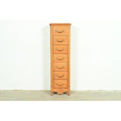 Hickory French Provincial Louis XV Carved Oak Lingerie Chest or Semainier