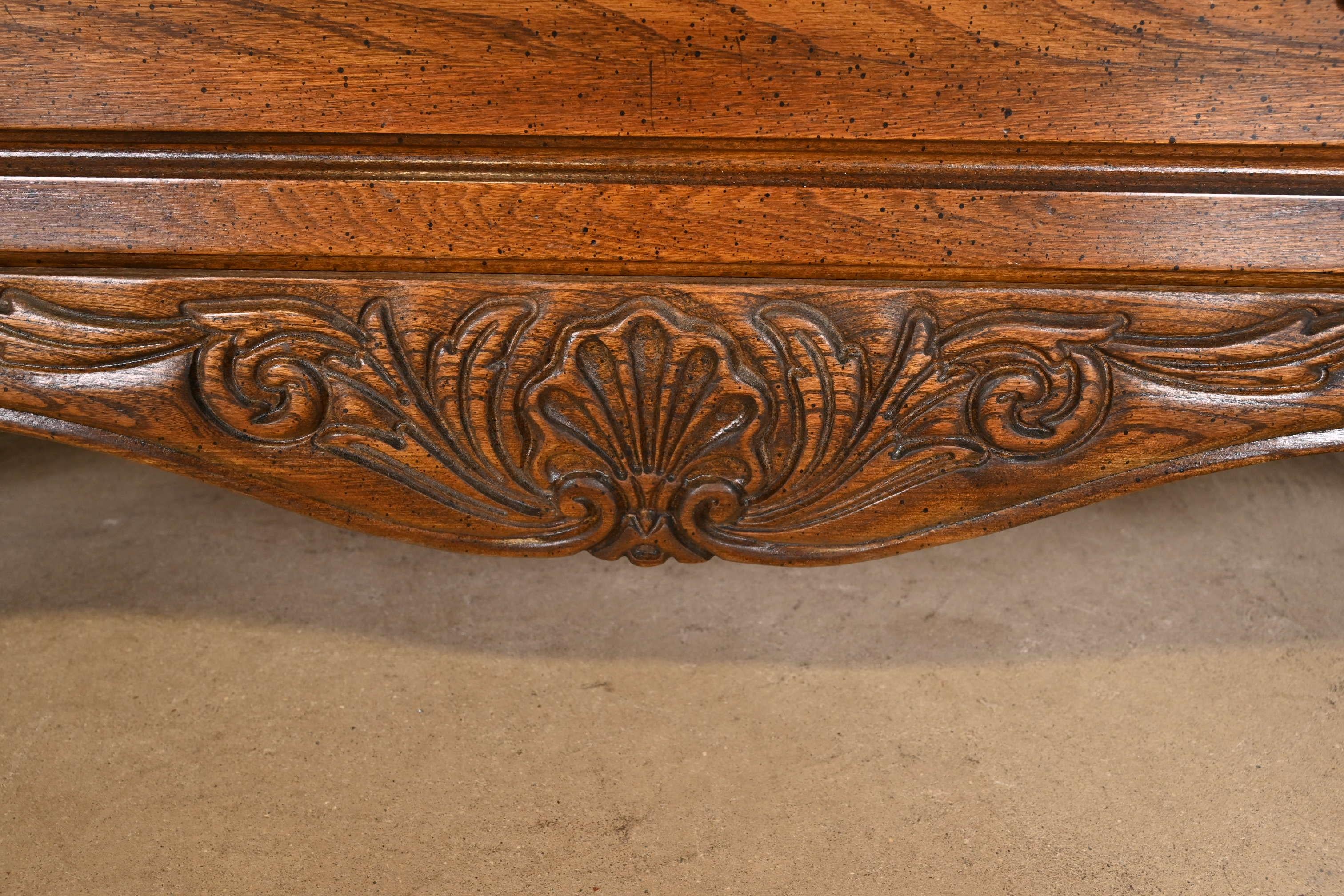 Hickory French Provincial Louis XV Carved Walnut Bombay Chest or Commode For Sale 4