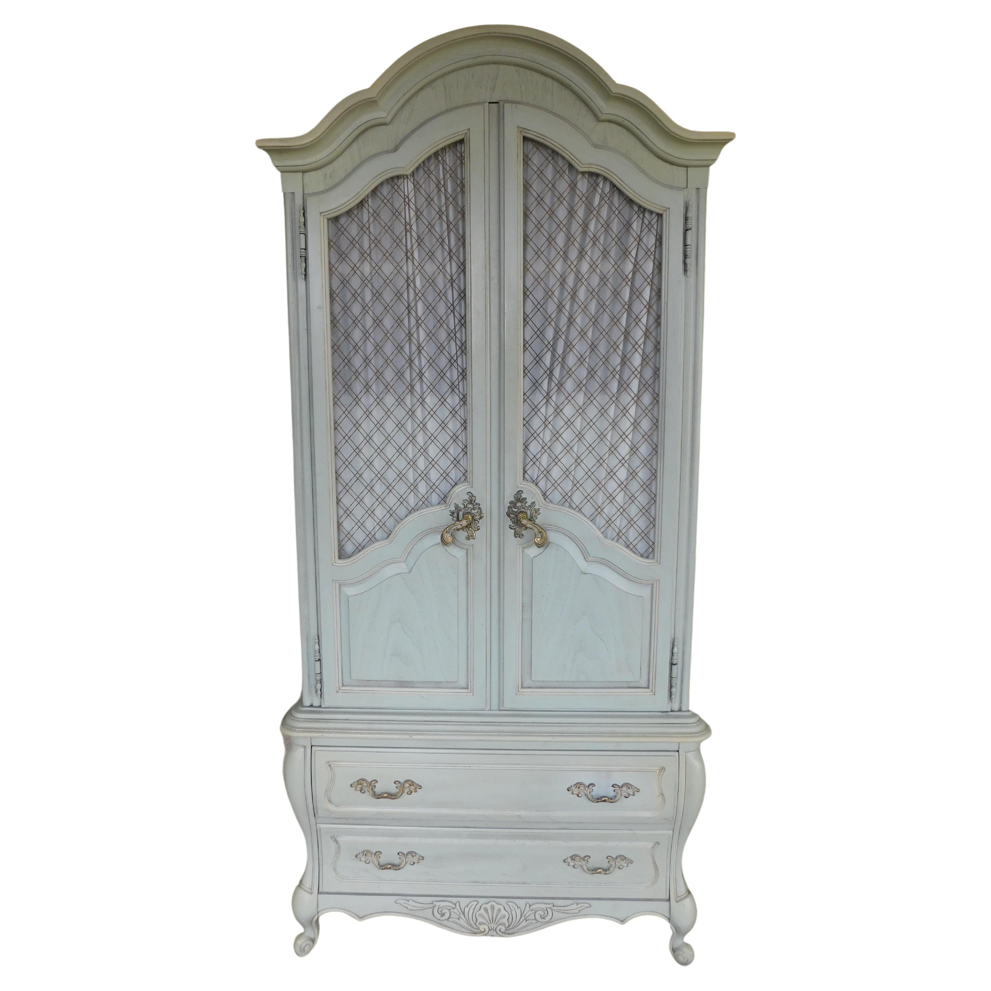 Hickory Furniture French Louis XV Style French Blue Armoire