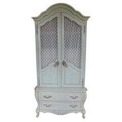 Vintage Hickory Furniture French Louis XV Style French Blue Armoire