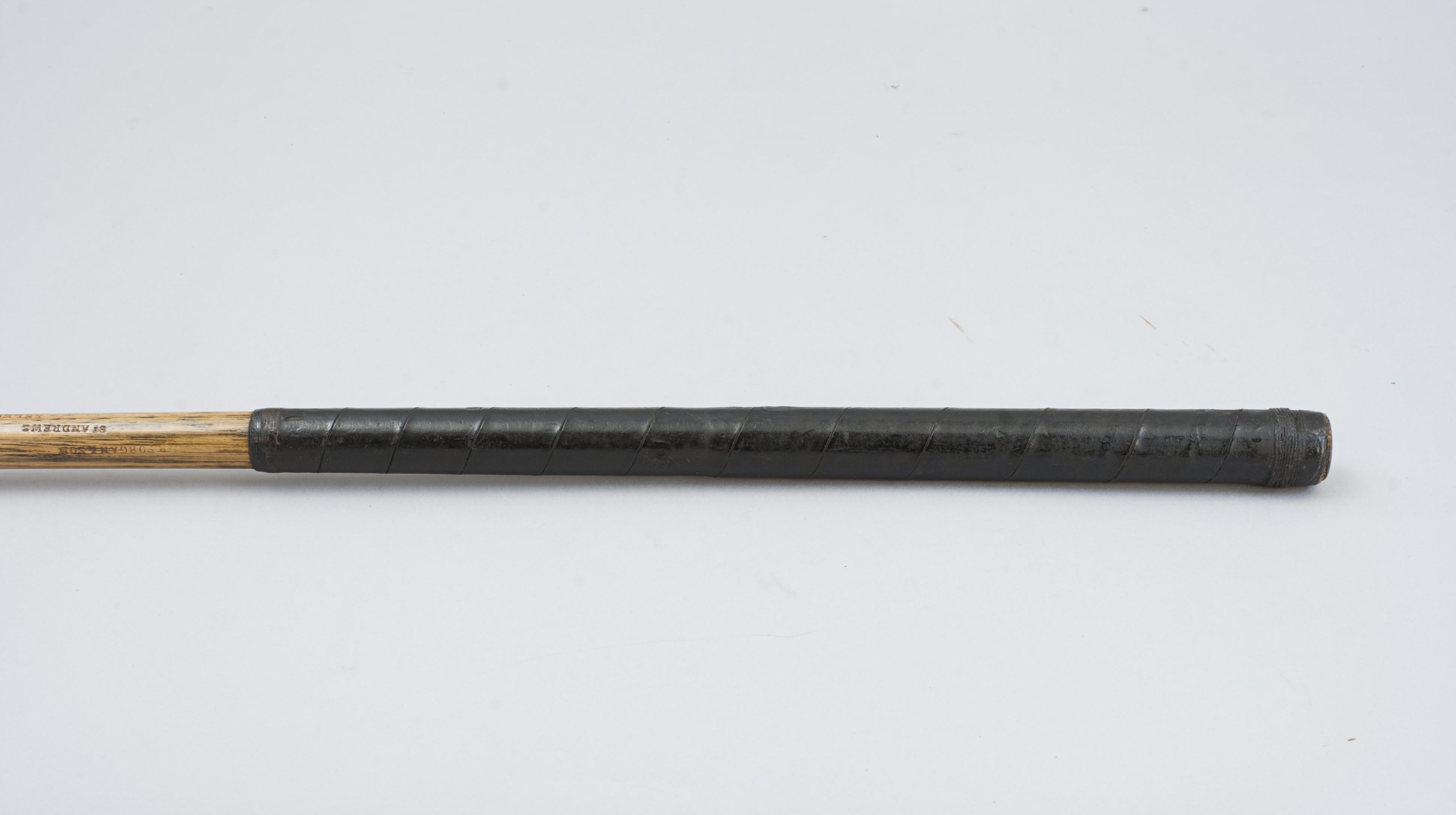 20th Century Hickory Golf Club, Putter By R. Forgan For Sale