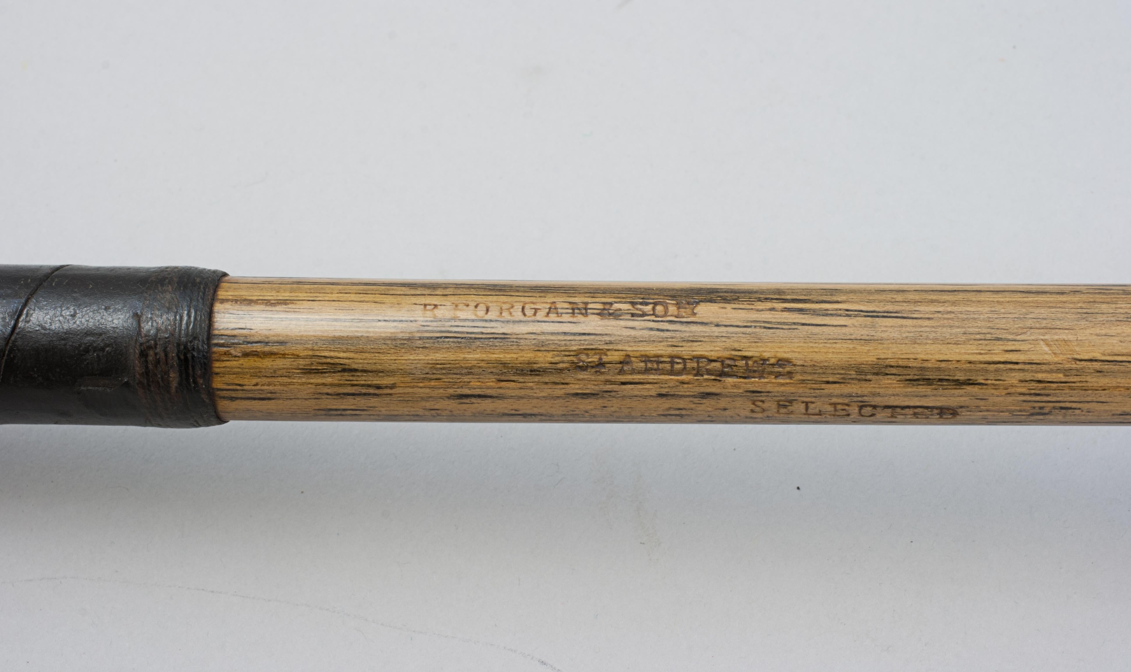 Steel Hickory Golf Club, Putter By R. Forgan For Sale