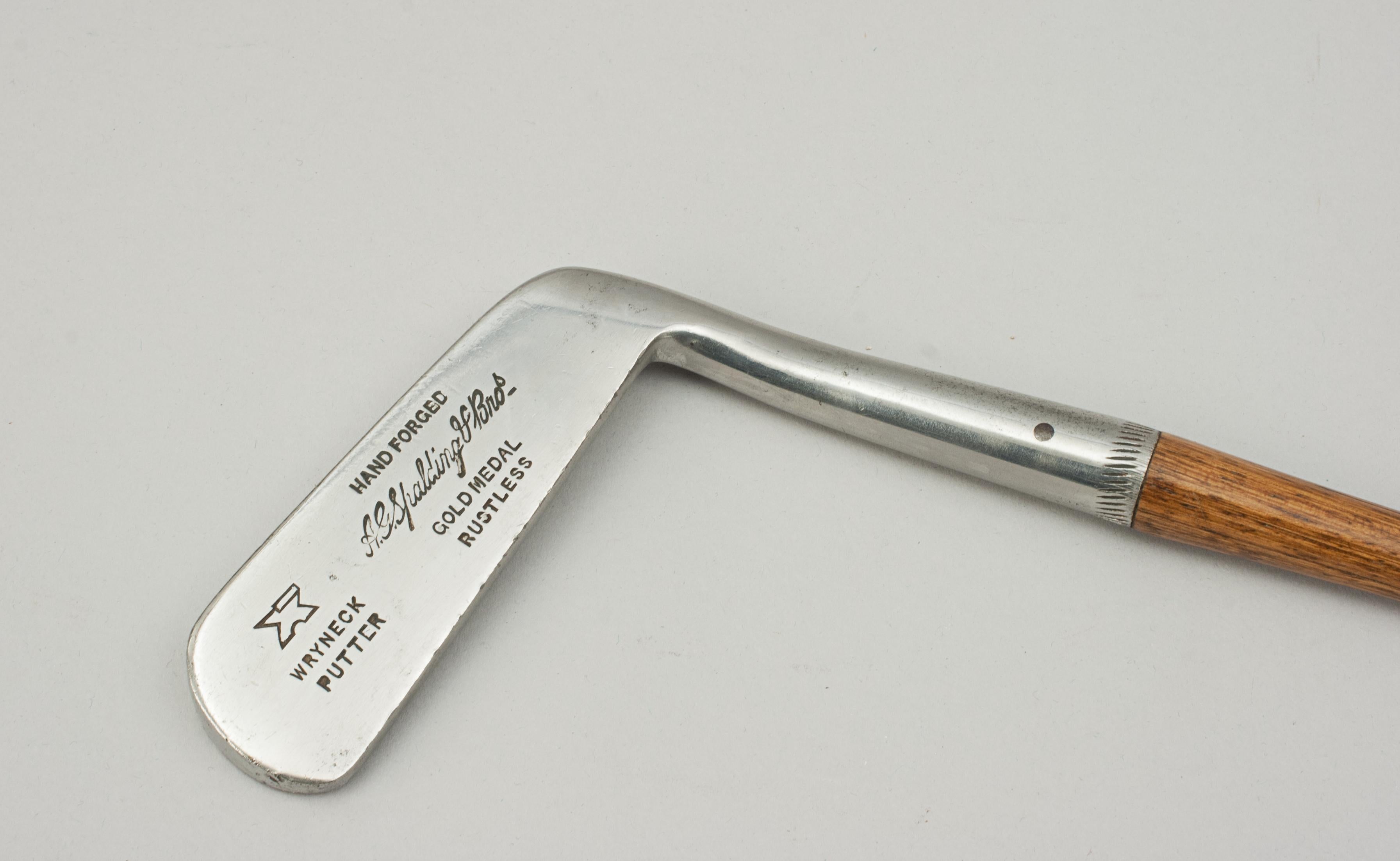 Hickory Golf Club, Spalding Wryneck Putter In Good Condition In Oxfordshire, GB