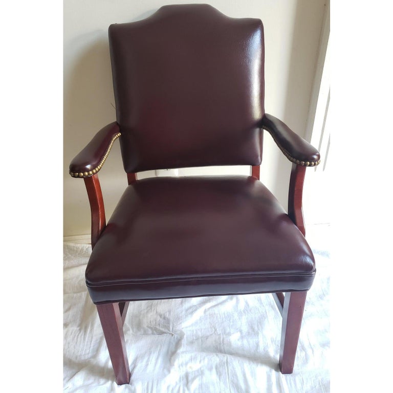American Hickory Leather Co. Excecutive Office Guest Chairs For Sale