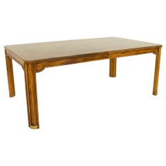 Hickory Manufacturing Company Mid Century Burlwood Intarsien Esstisch