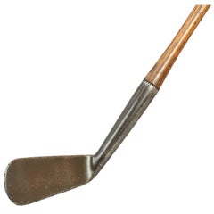 Antique Hickory Shafted Golf Club, Smooth Face. 19th Century