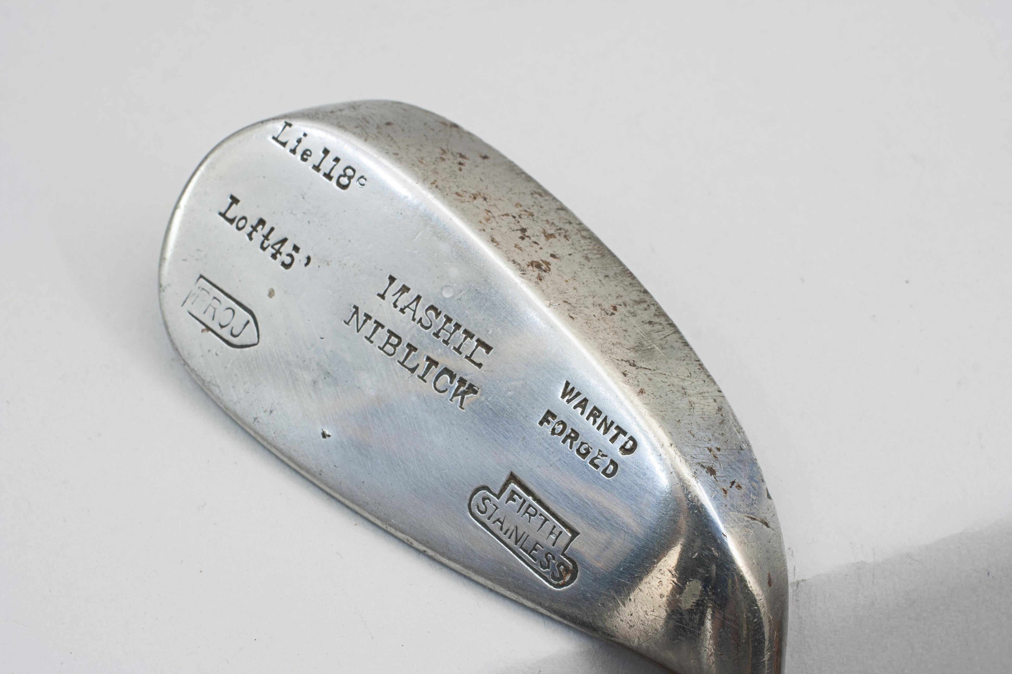 Steel Hickory Shafted Mashie Niblick Golf Club