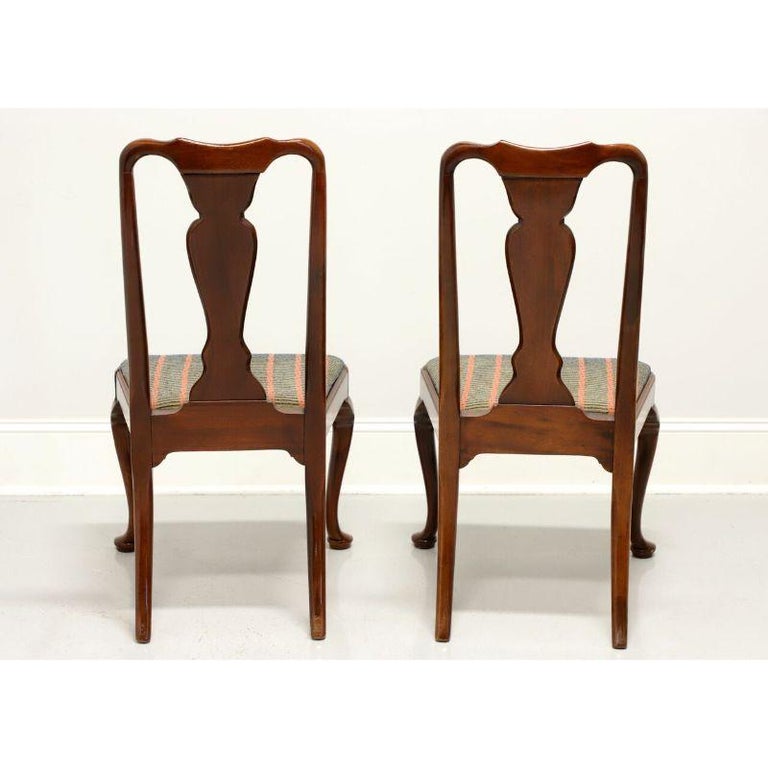 HICKORY CHAIR Mahogany Queen Anne Dining Side Chairs - Pair 1