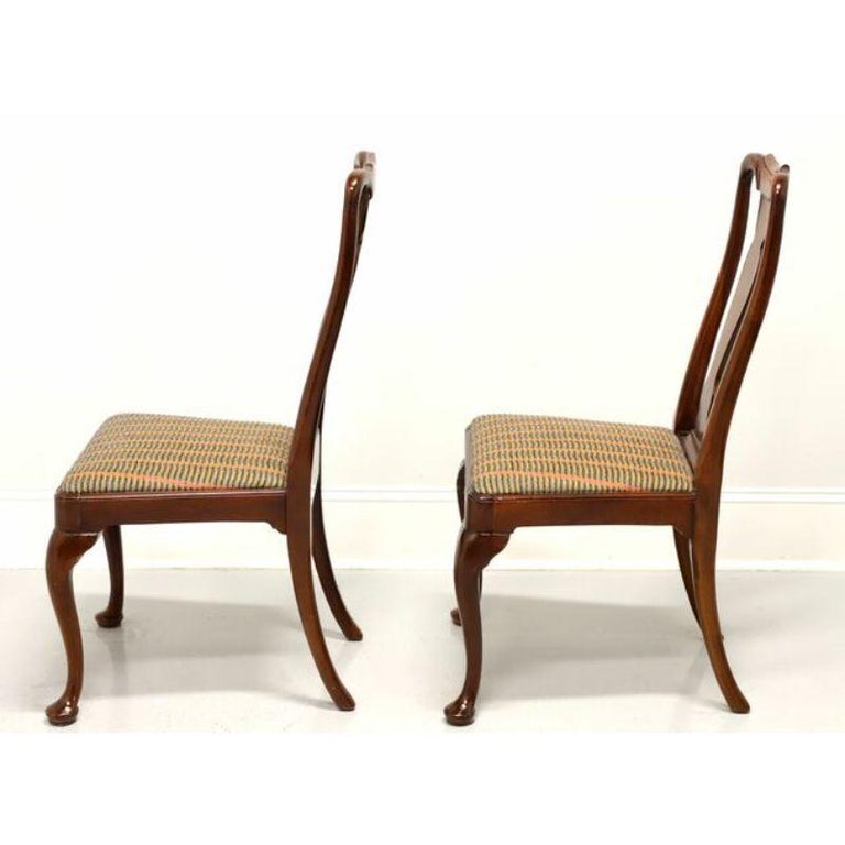 HICKORY CHAIR Mahogany Queen Anne Dining Side Chairs - Pair 2