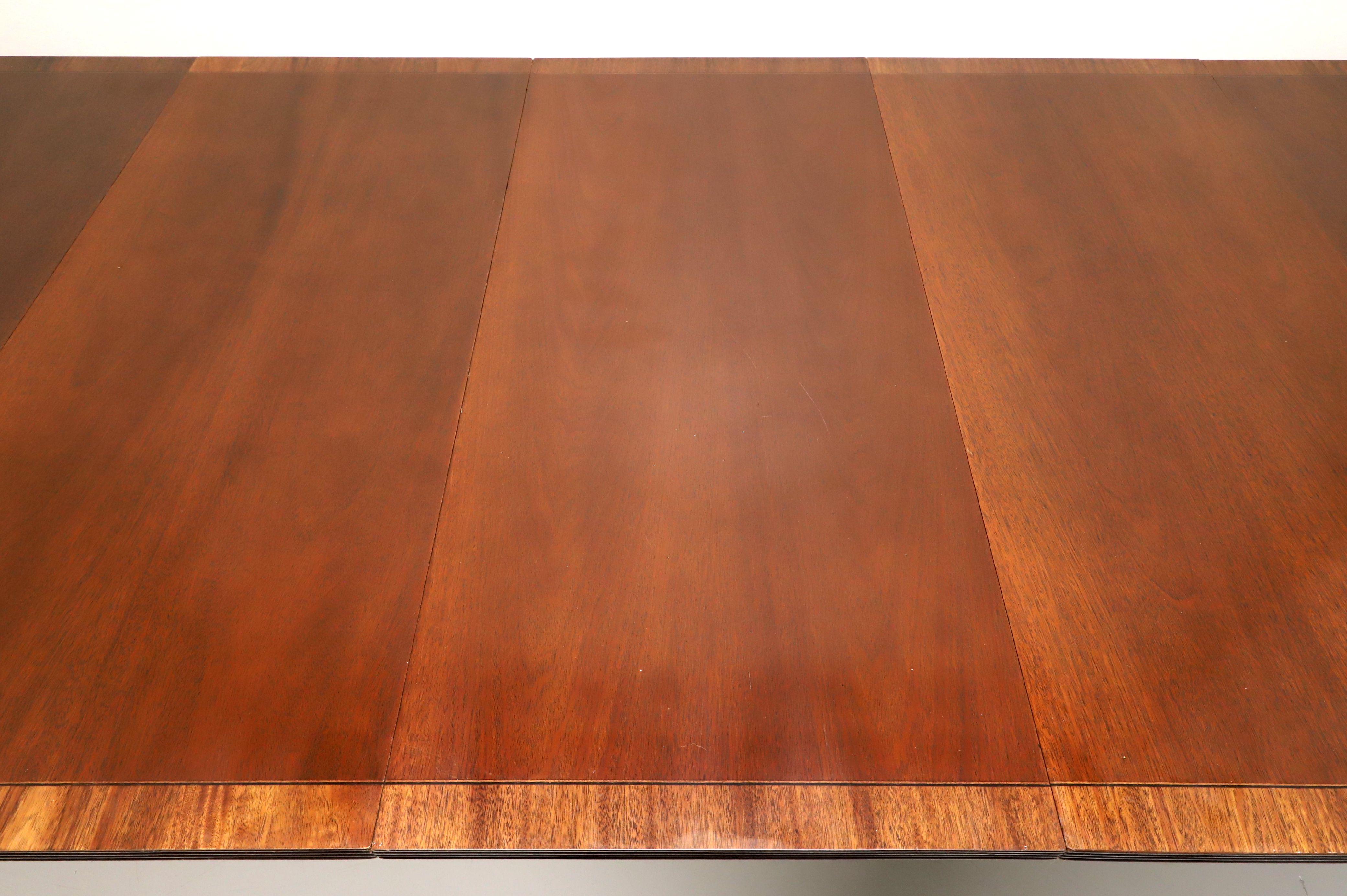 HICKORY WHITE Banded Mahogany Double Pedestal Dining Banquet Table 4