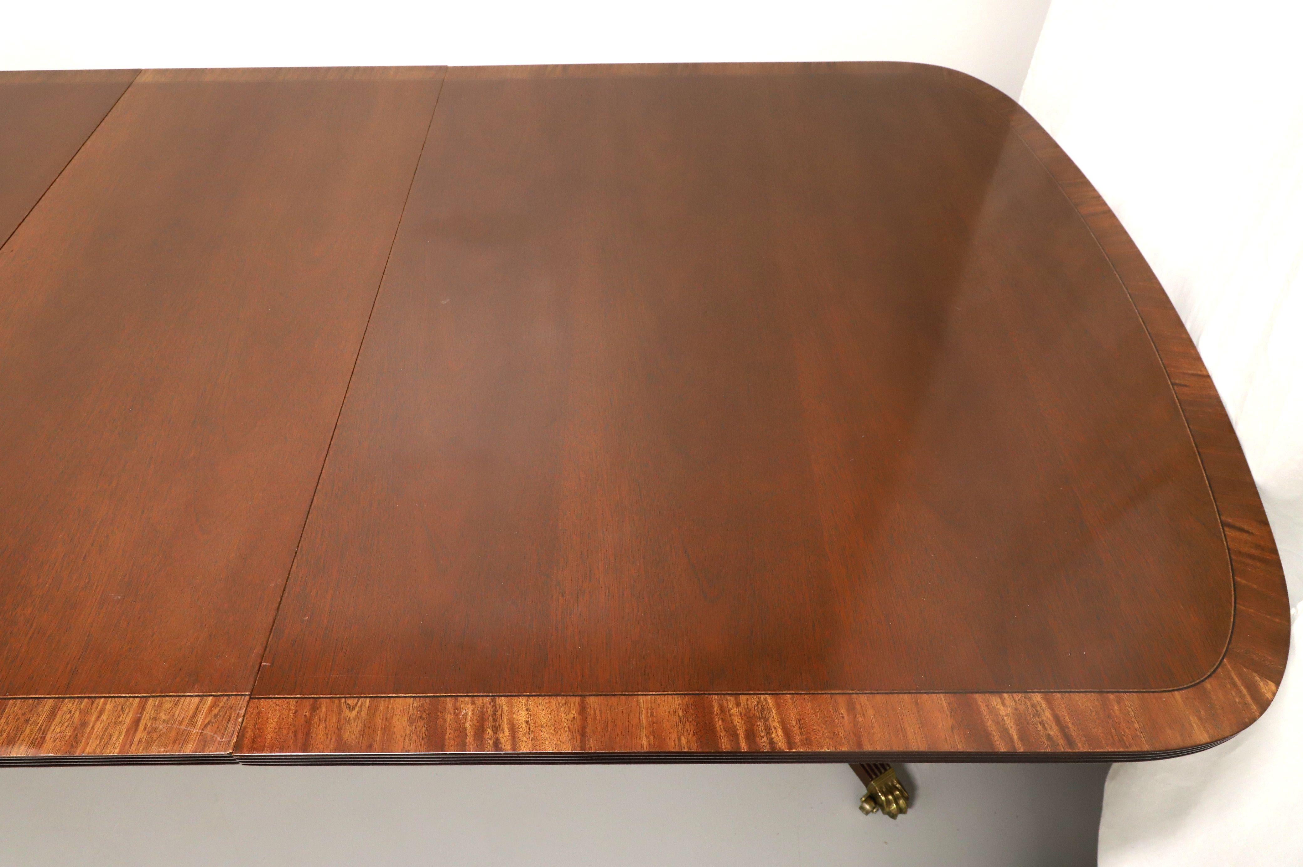 HICKORY WHITE Banded Mahogany Double Pedestal Dining Banquet Table 5