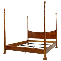 HICKORY WHITE Cherry King Size Four Post Bed