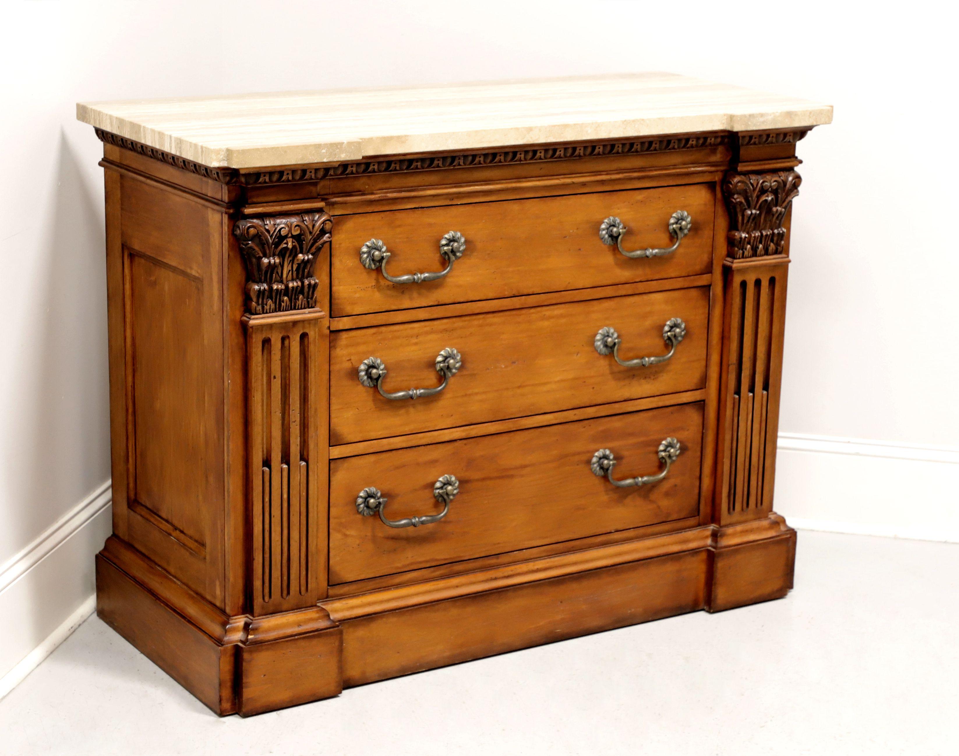 HICKORY WHITE Neoclassical Style Marble Top Bachelor Chest For Sale 5