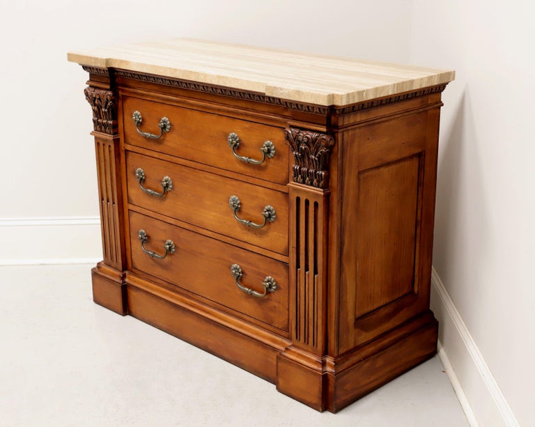 HICKORY WHITE Classical Style Marble Top Bachelor Chest For Sale at 1stDibs