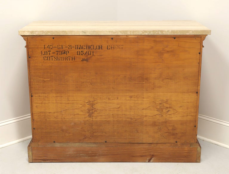 HICKORY WHITE Classical Style Marble Top Bachelor Chest For Sale at 1stDibs