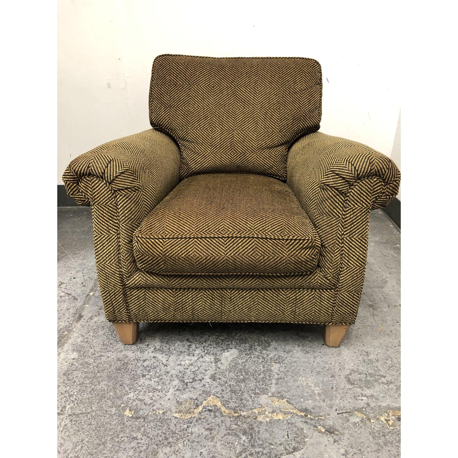 Contemporary Hickory White Custom Armchair For Sale