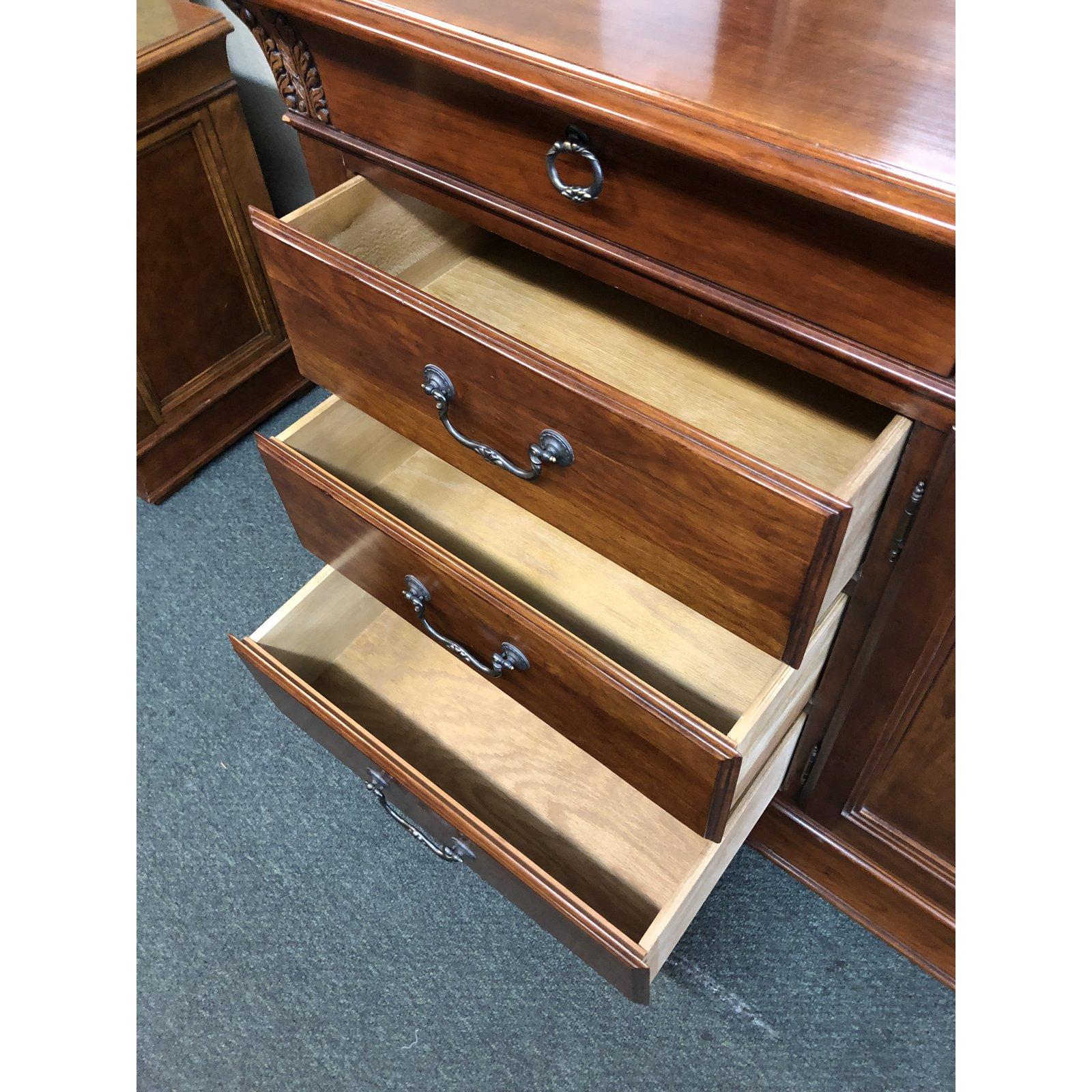 Hickory White Double Dresser And Mirror For Sale At 1stdibs