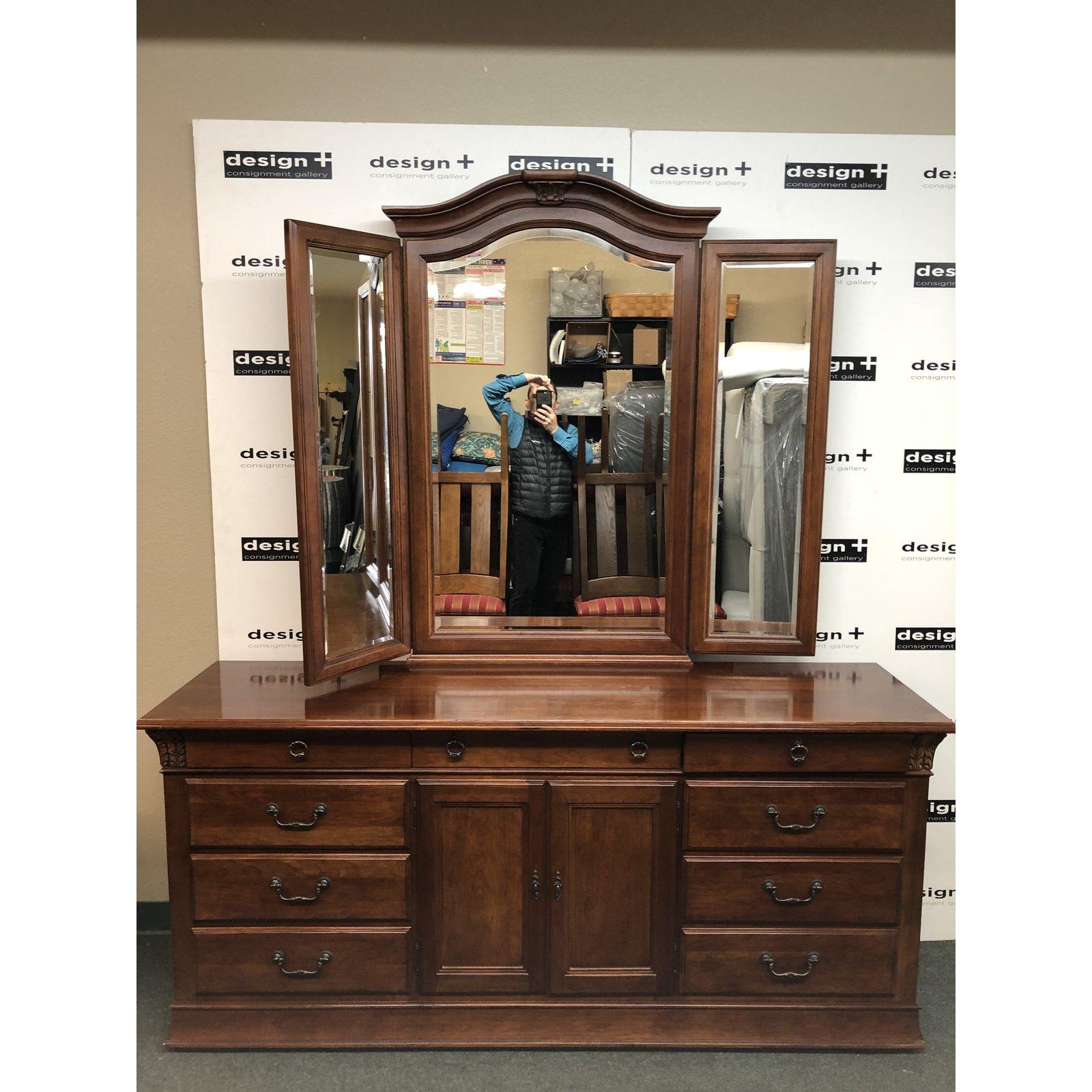 Hickory White Double Dresser And Mirror For Sale At 1stdibs