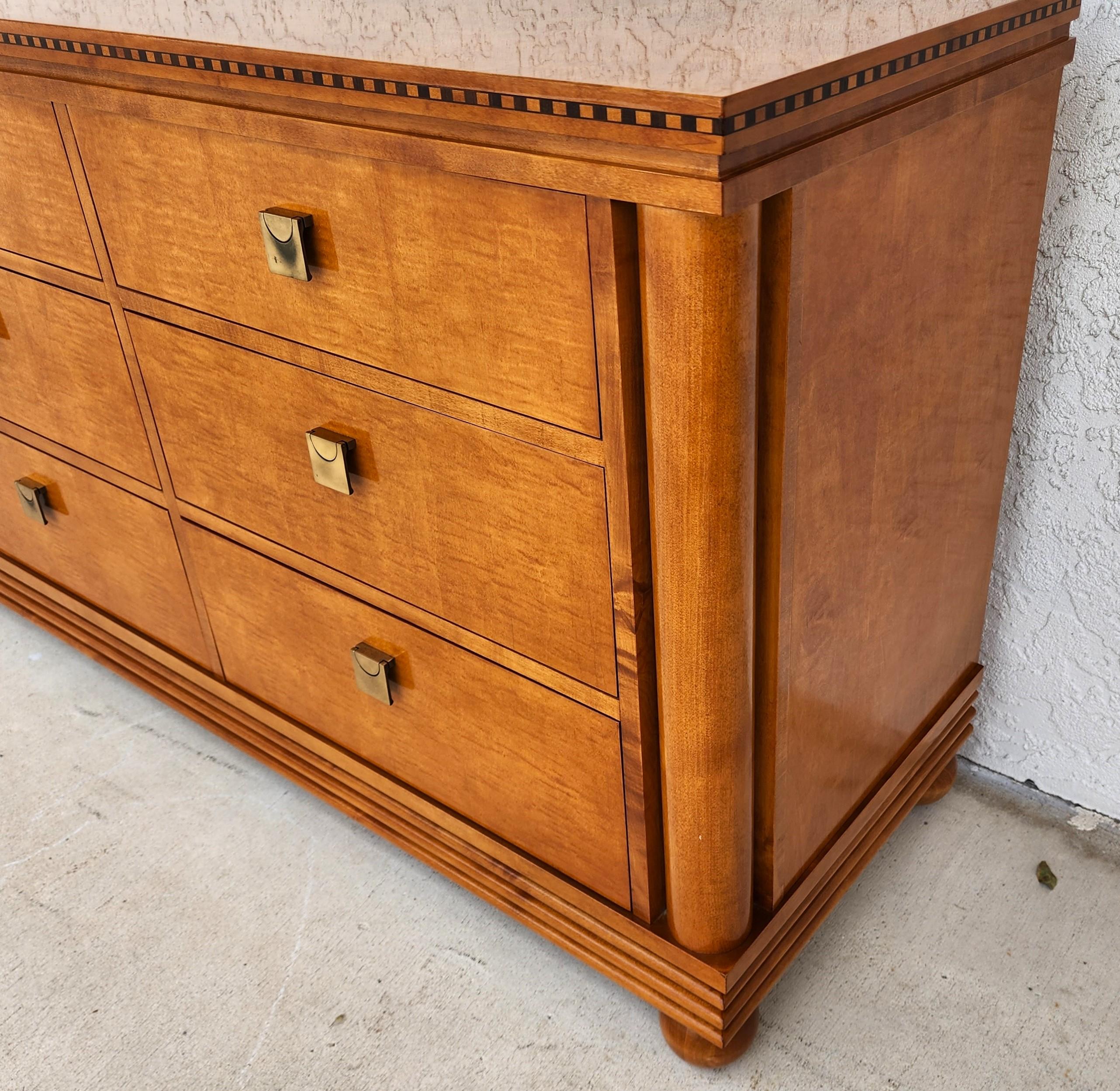Satinwood Hickory White Dresser Biedermeier Genesis Collection For Sale