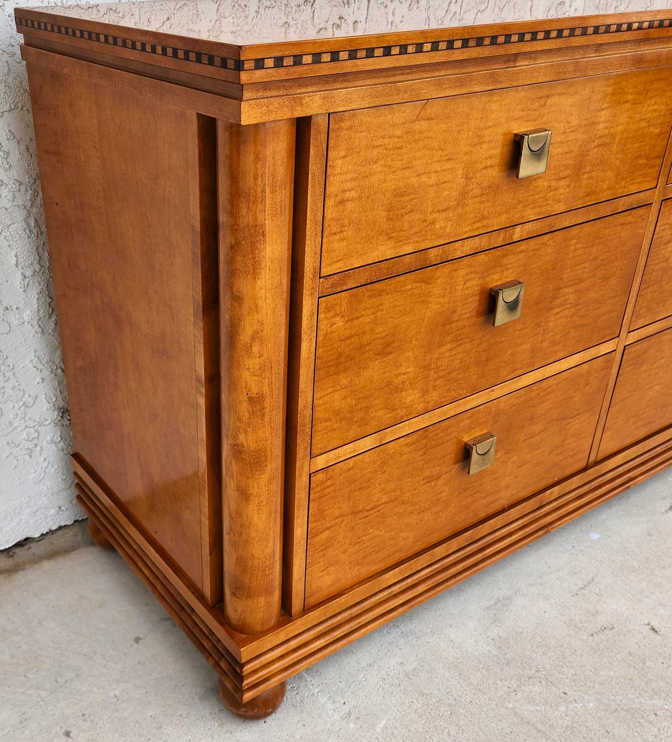 20th Century Hickory White Dresser & Nightstands Biedermeier Genesis Collection