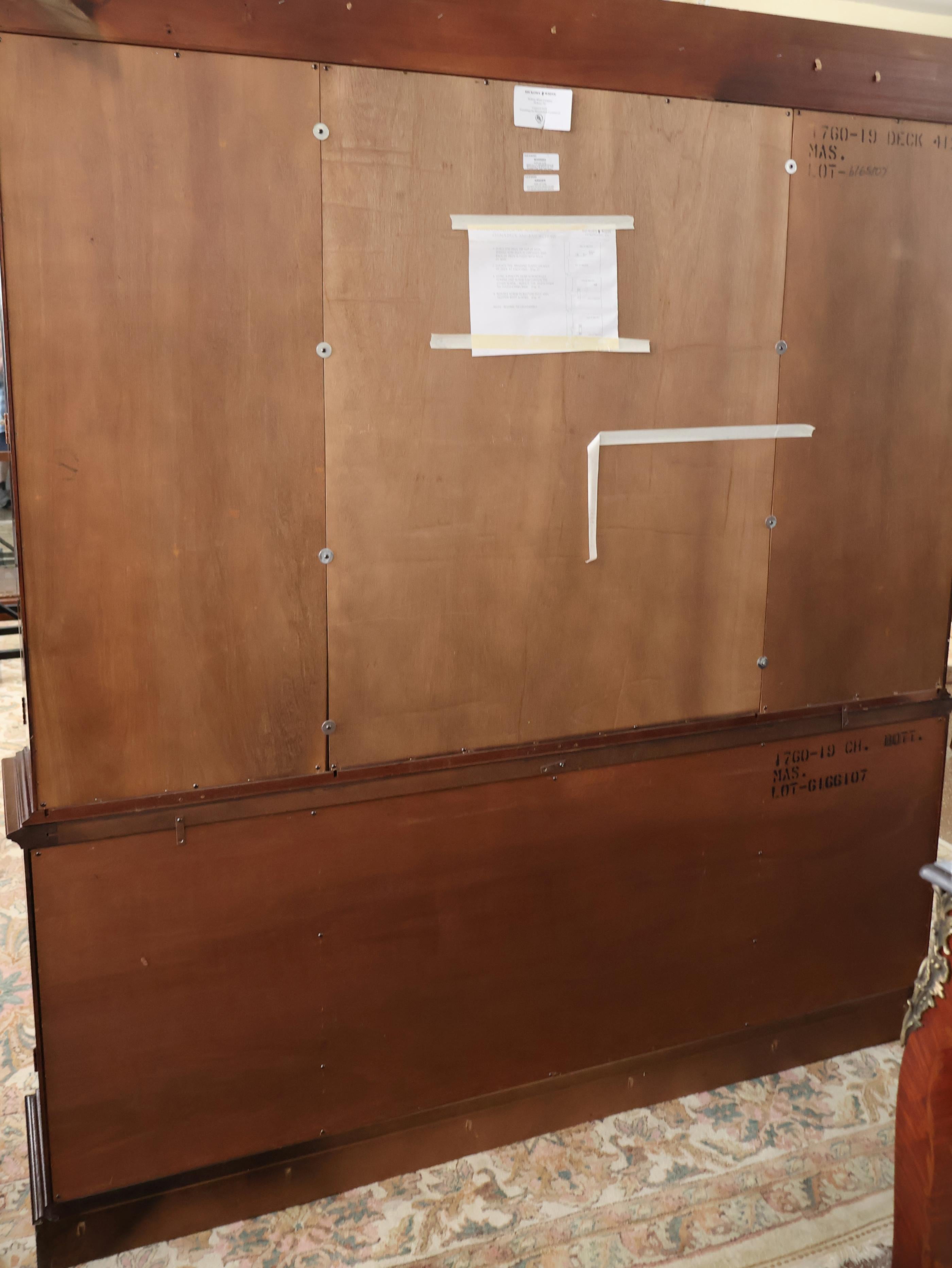Hickory White Flame Mahogany Libreria Armadio Portafoglio Breakfront 12
