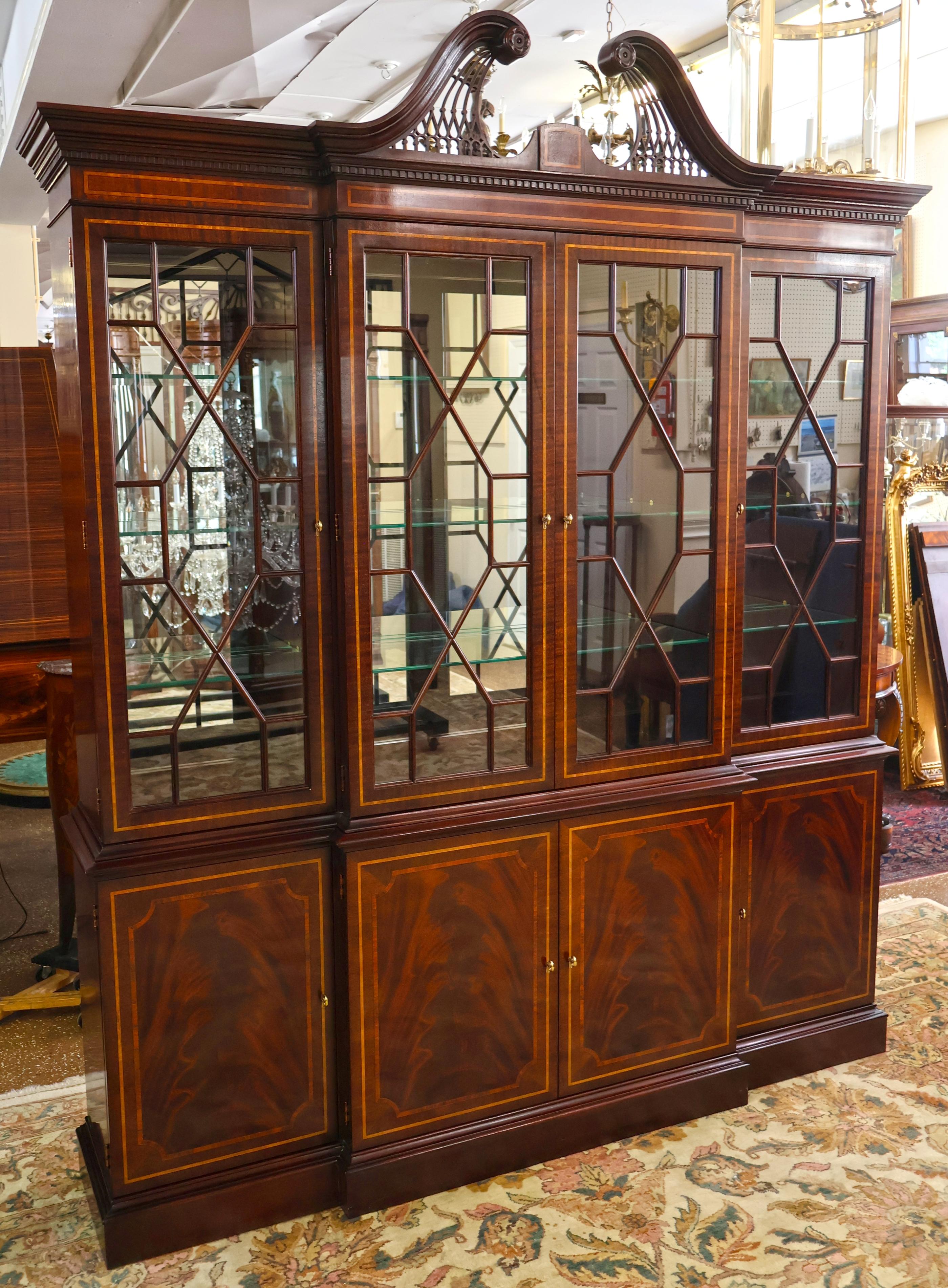 Americano Hickory White Flame Mahogany Libreria Armadio Portafoglio Breakfront