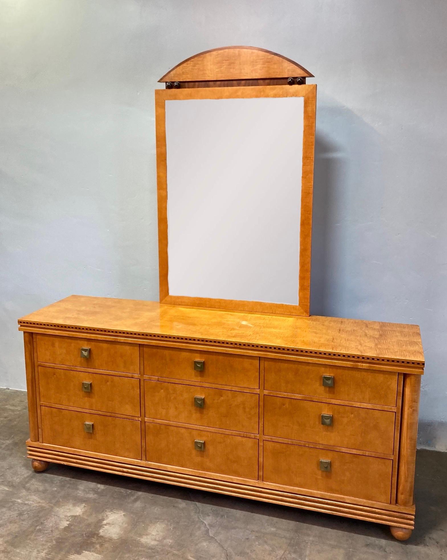 Hollywood Regency Hickory White Collection S Collectional Ensemble de chambre à coucher, 2 pièces en vente