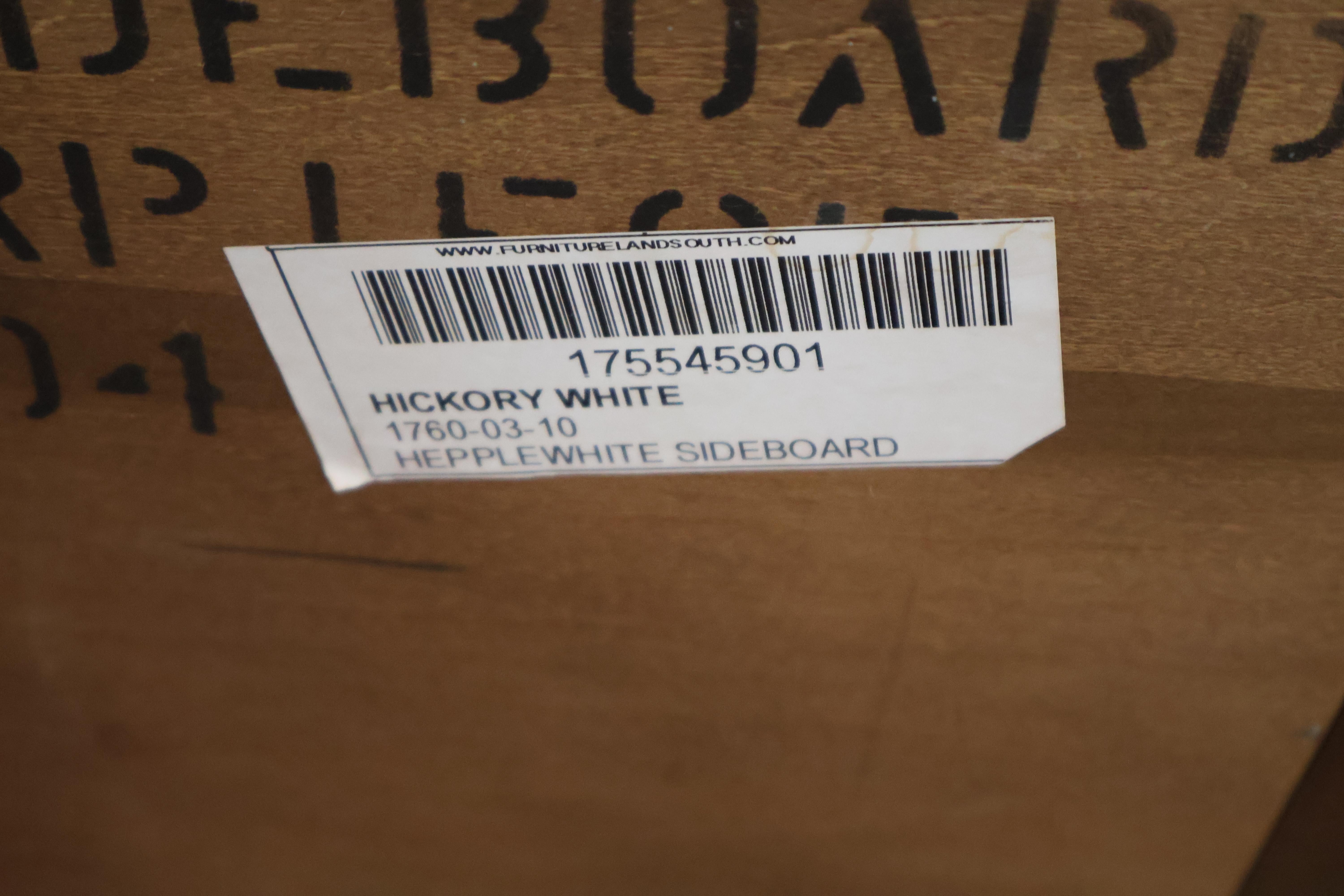 Hickory White Mahogany Inlaid Demilune Buffet Server Sideboard 10
