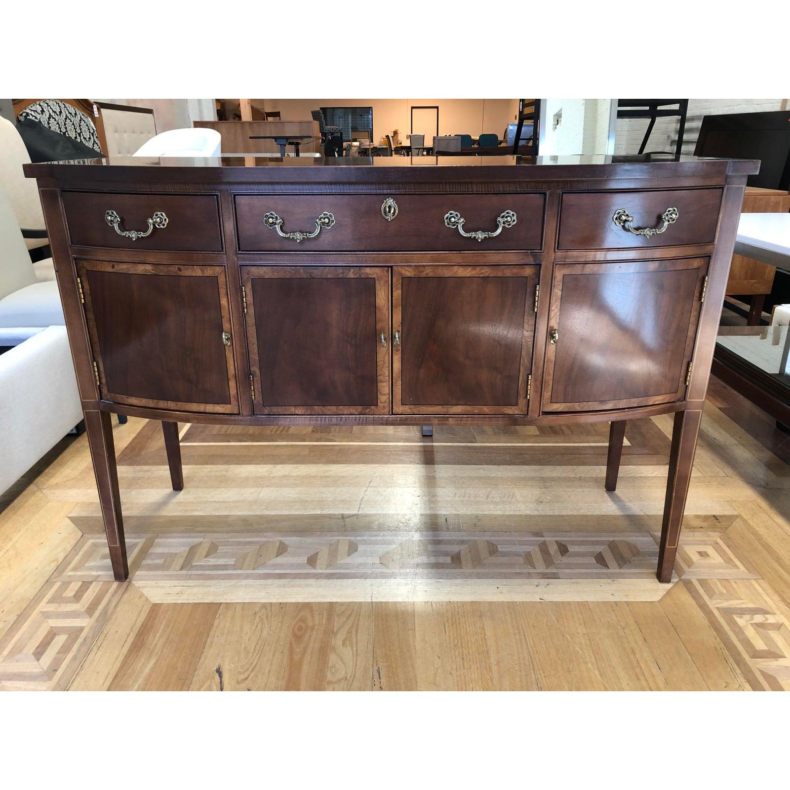 American Classical Hickory White Mahogany Sideboard For Sale