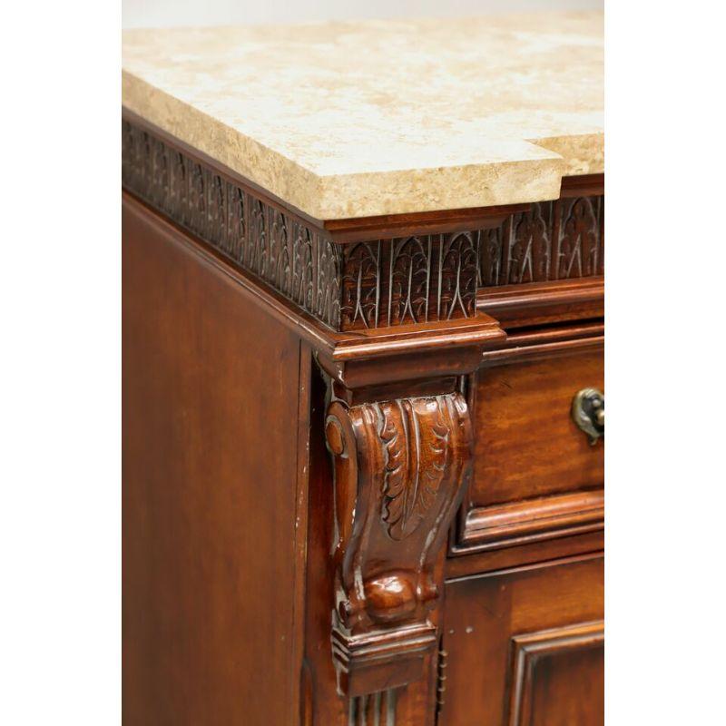 Contemporary HICKORY WHITE Monumental Legends II Marble Top Buffet / Credenza