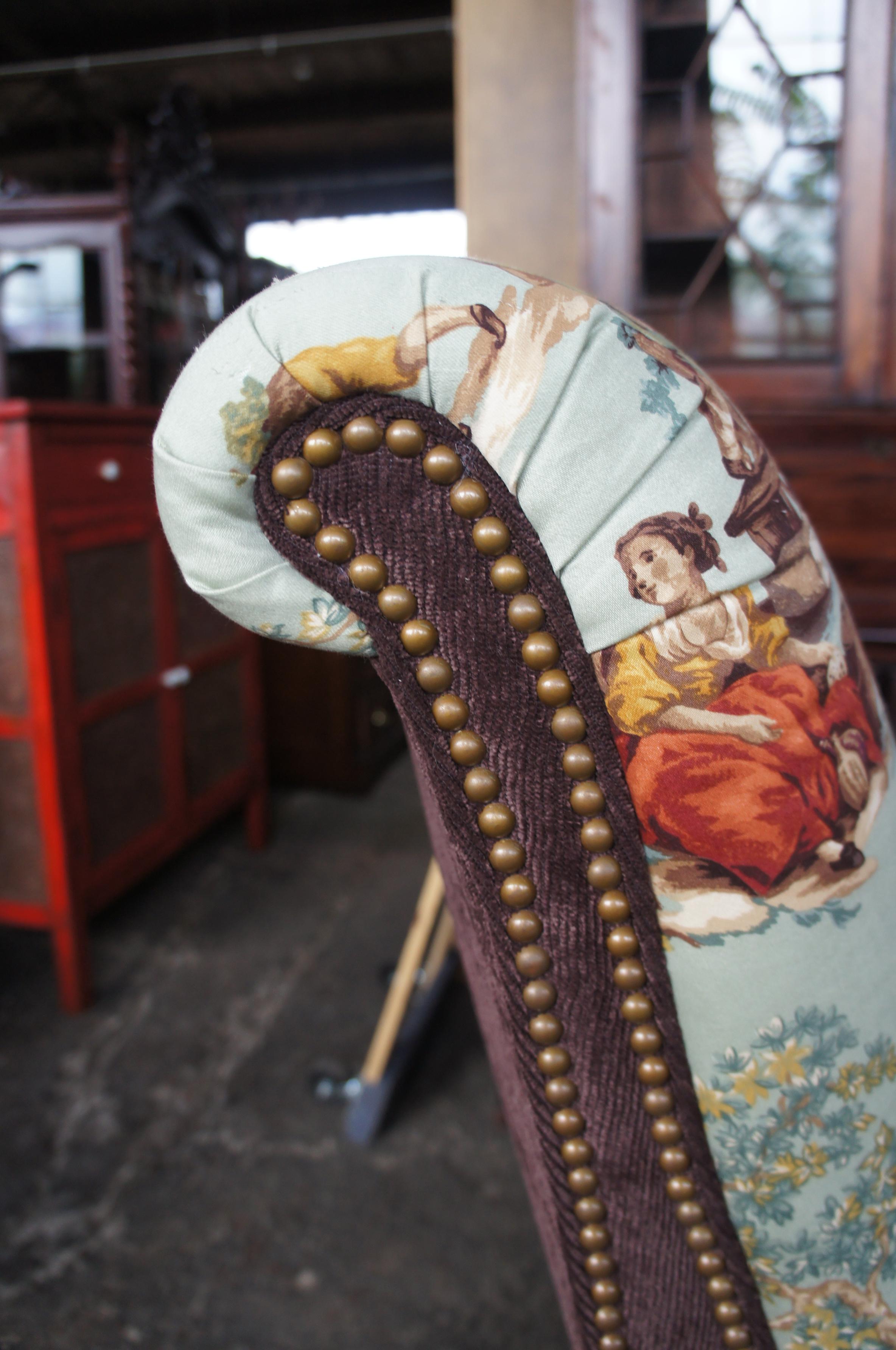overstuffed white chair