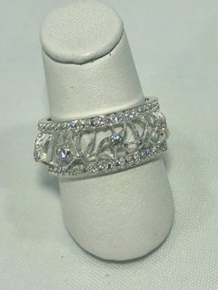 Hidalgo 18 Karat White Gold and Diamond Avant-Garde Jacket Ring