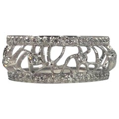 Hidalgo 18 Karat White Gold and Diamond Avant-Garde Jacket Ring