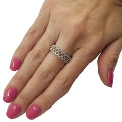 Hidalgo 18 Karat White Gold Diamond Squiggle Band