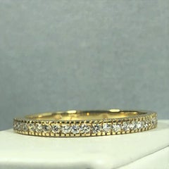 Hidalgo 18 Karat Yellow Gold and Diamond Half Shank Eternity Band