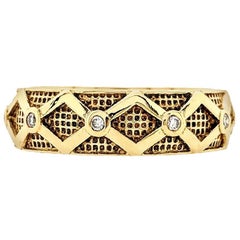 Hidalgo 18 Karat Yellow Gold Diamond Eternity Band Ring