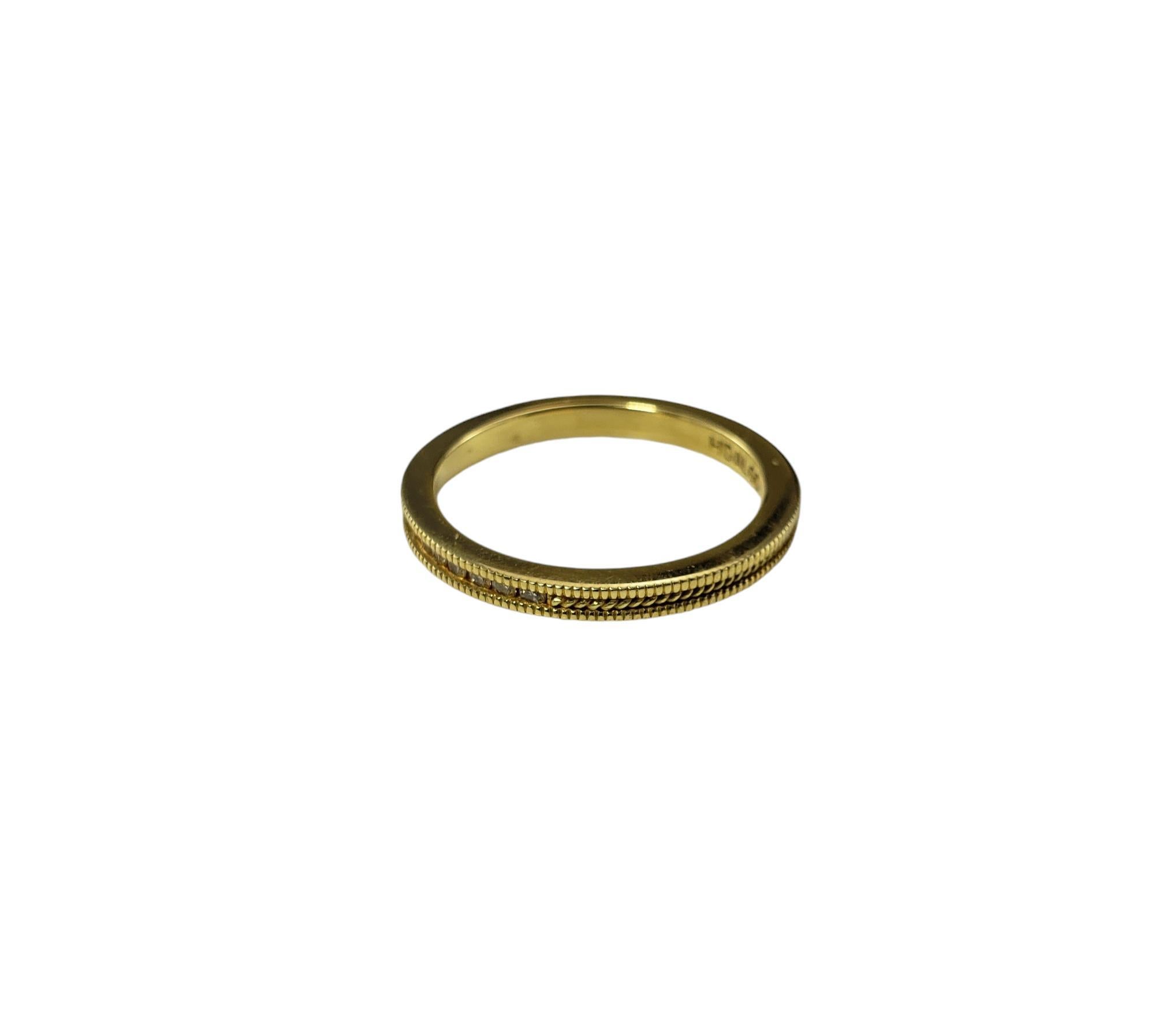 Women's Hidalgo 18K Yellow Gold Diamond Band Ring Size 6.75 #19531