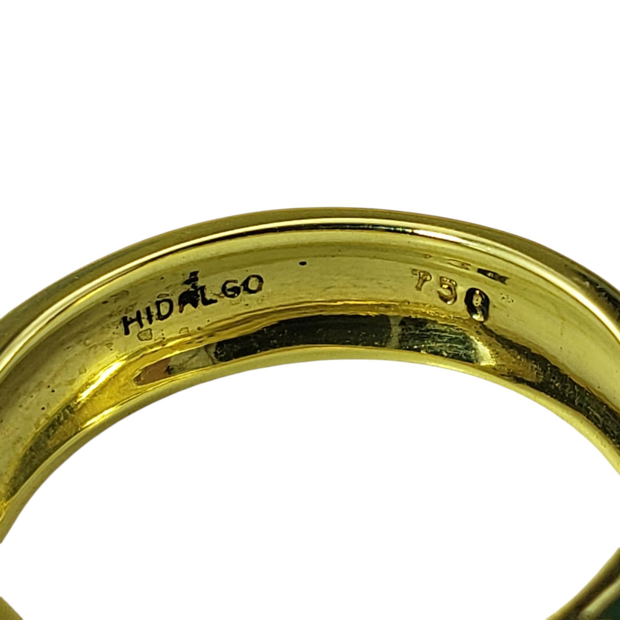 Women's Hidalgo 18K Yellow Gold Diamond Dragonfly Green Enamel Ring Size 6.5 #19572