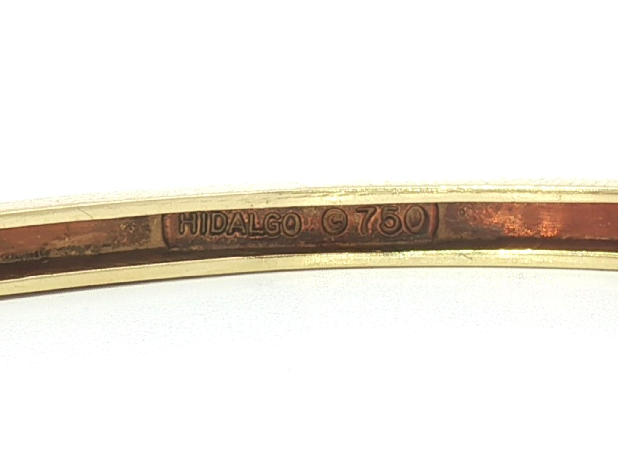 Hidalgo Bracelet à charnière en or jaune 18k avec diamants et émail vert Pour femmes en vente