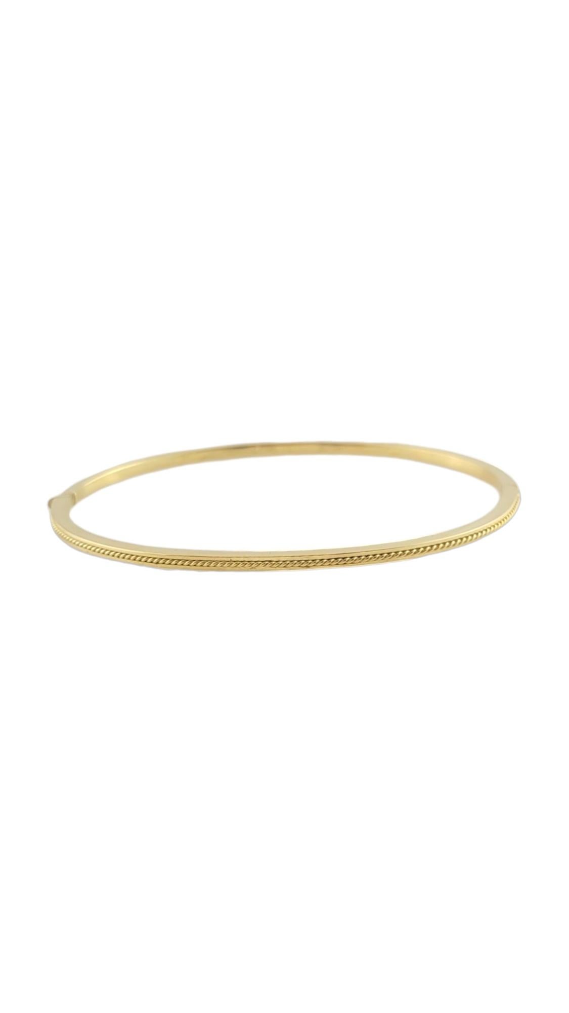 Hidalgo 18K Yellow Gold Oval Rope Accented Bangle Bracelet #16087 In Good Condition In Washington Depot, CT