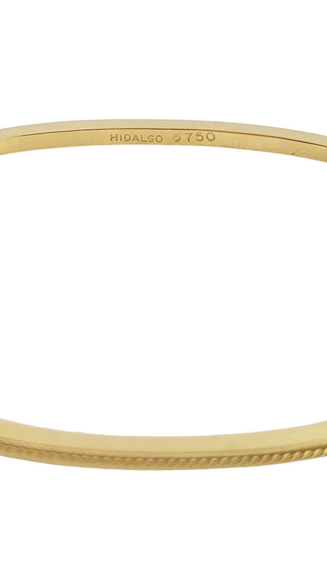 Hidalgo 18K Yellow Gold Oval Rope Accented Bangle Bracelet #16506 For Sale 2