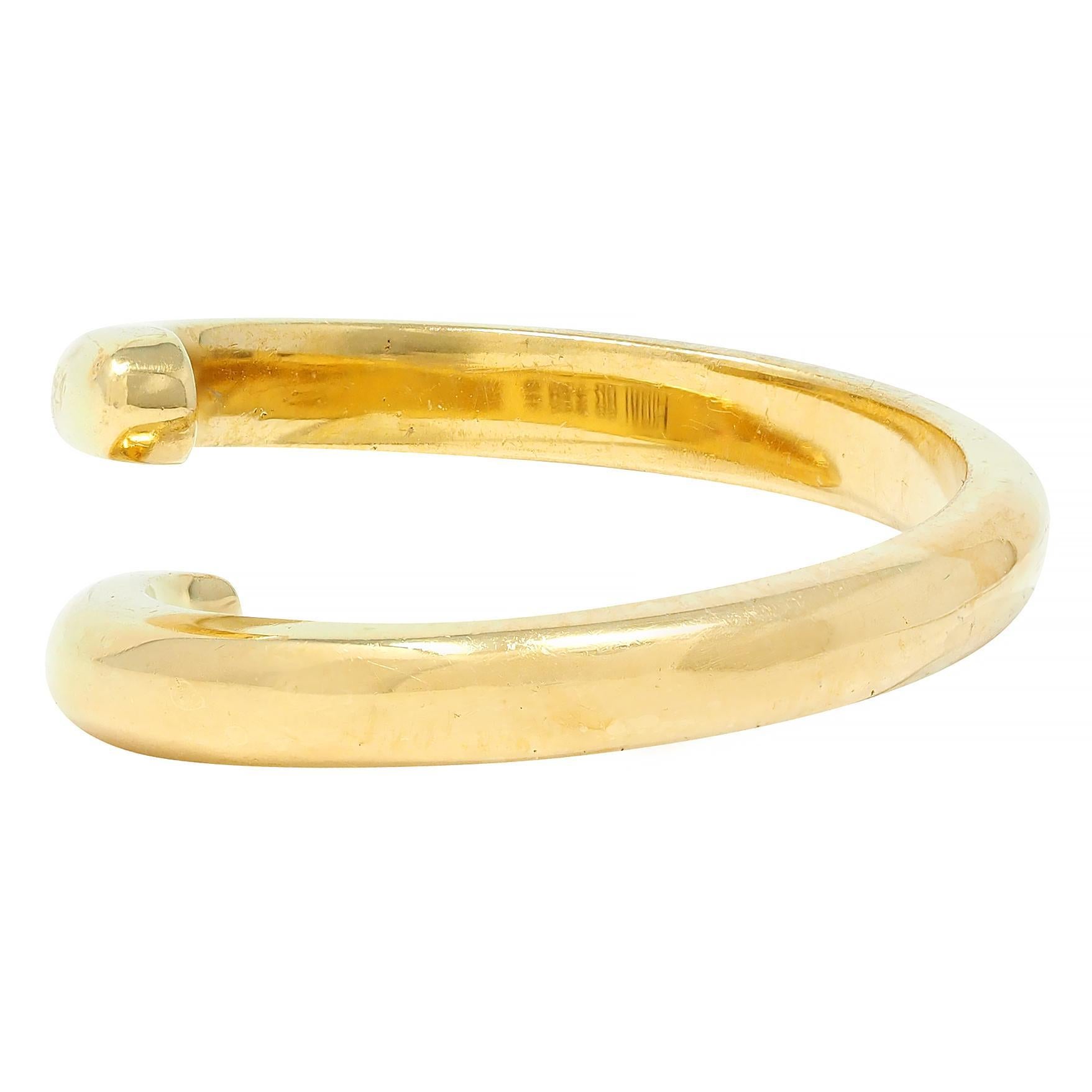 Hidalgo 1990's 18 Karat Yellow Gold Vintage Bypass Band Ring 2