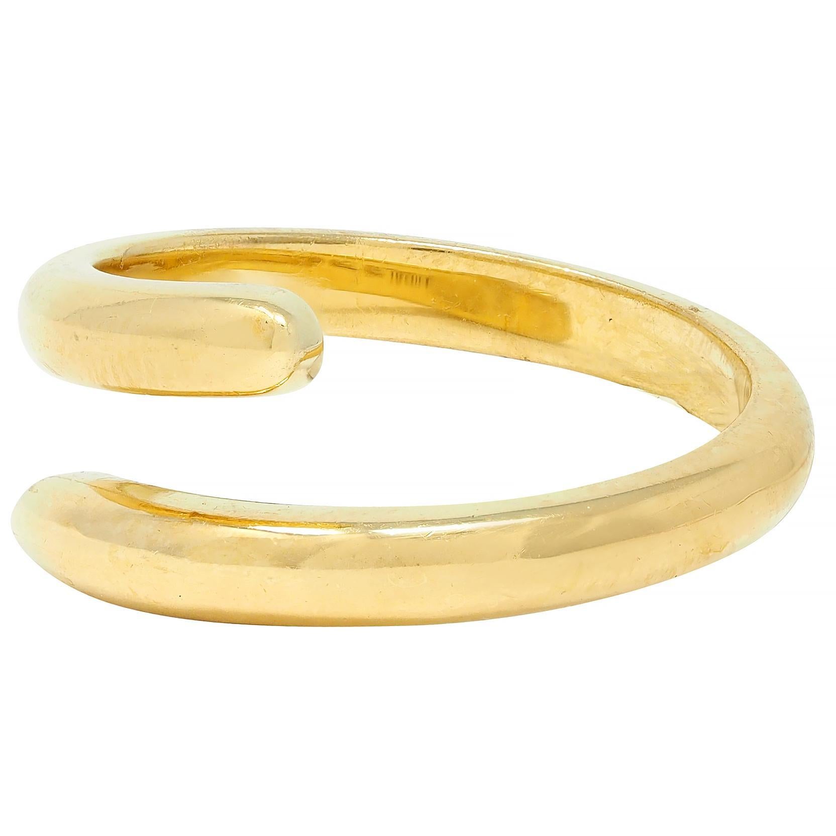 Hidalgo 1990's 18 Karat Yellow Gold Vintage Bypass Band Ring 3