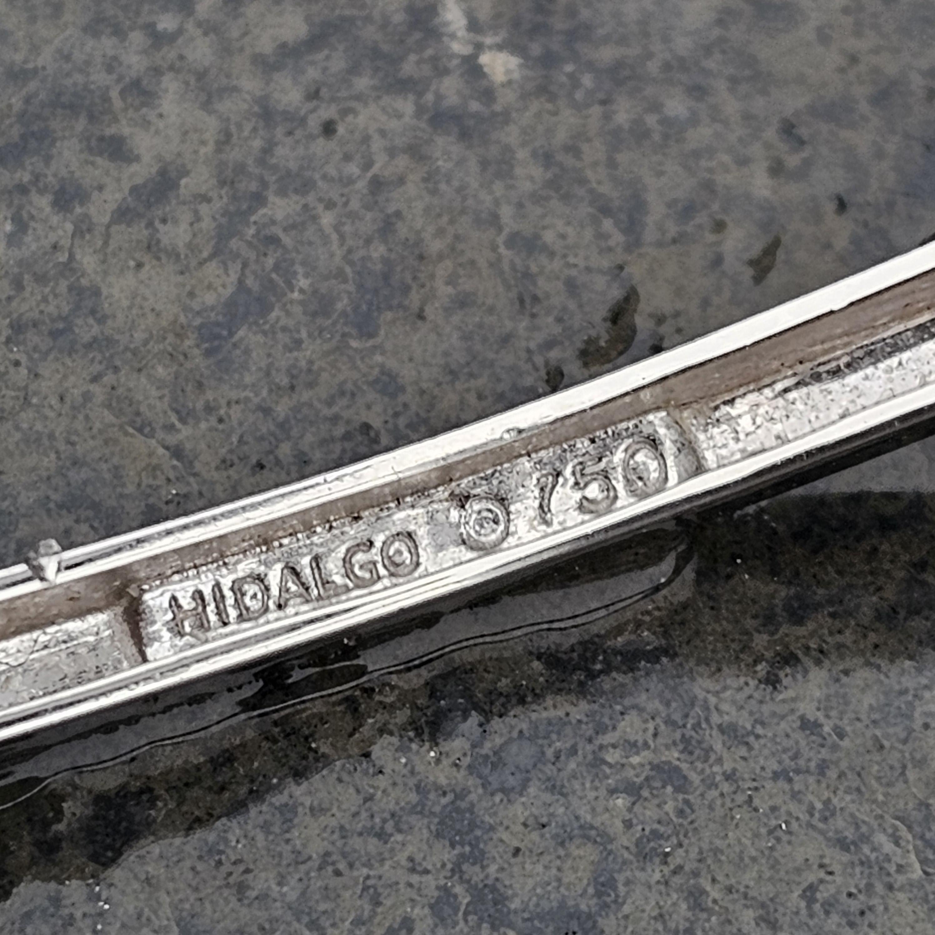 Bracelet Hidalgo en or blanc 18k émail noir serti de diamants 6 3/8