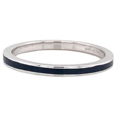 Hidalgo Black Enamel Eternity 18k White Gold Band