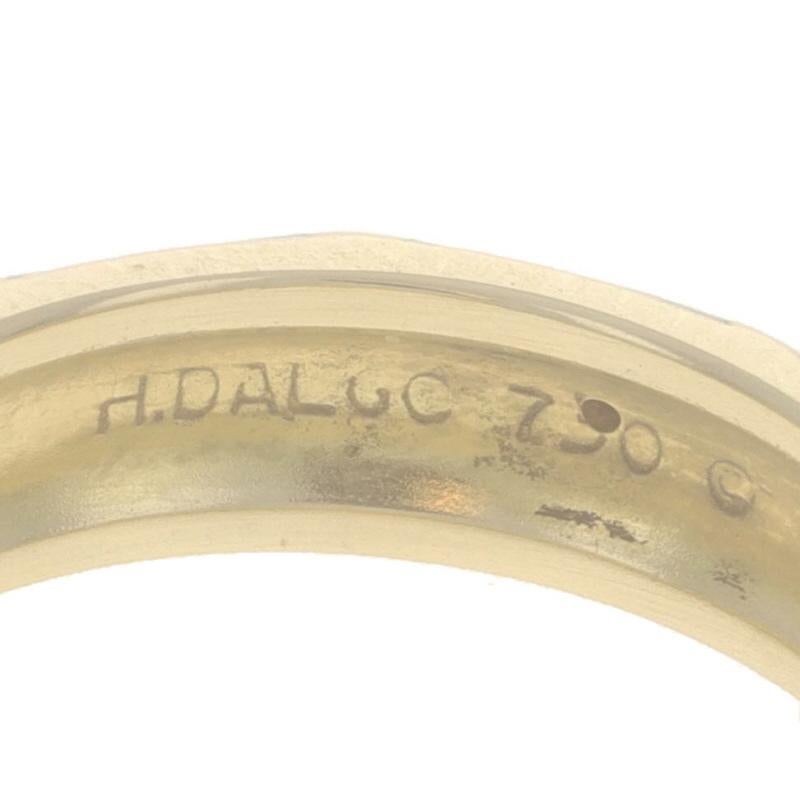Hidalgo Enamel & Diamond Band Yellow Gold 18k Eternity Swirl Ring Sz 6 3/4 in vendita 2