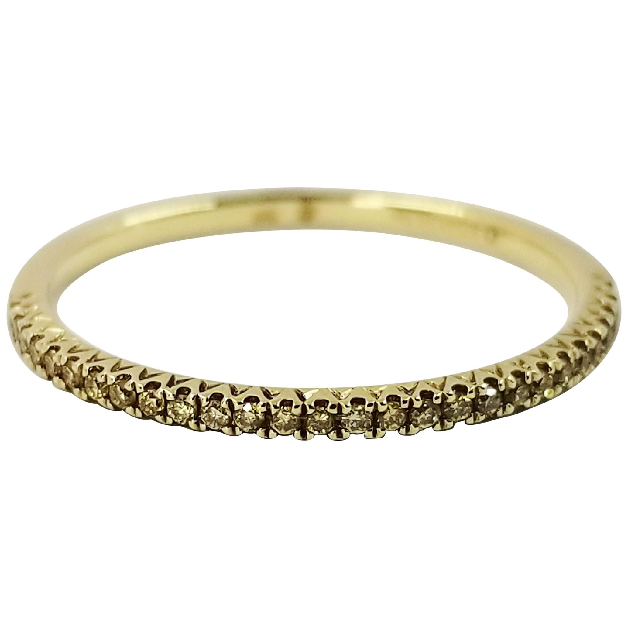 Hidalgo Fancy Yellow Diamond Microband Stack Ring