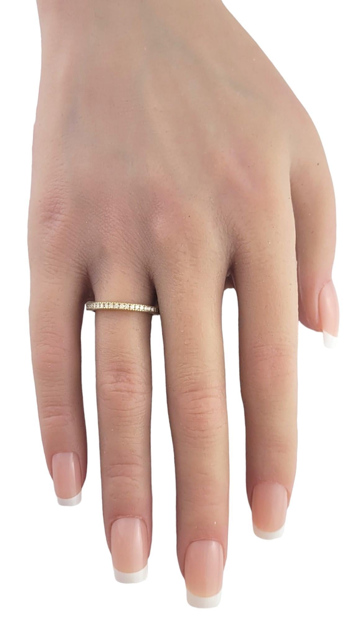Hidalgo Milgrain 18K Yellow Gold Diamond Wedding Band Size 6.75 #18049 1
