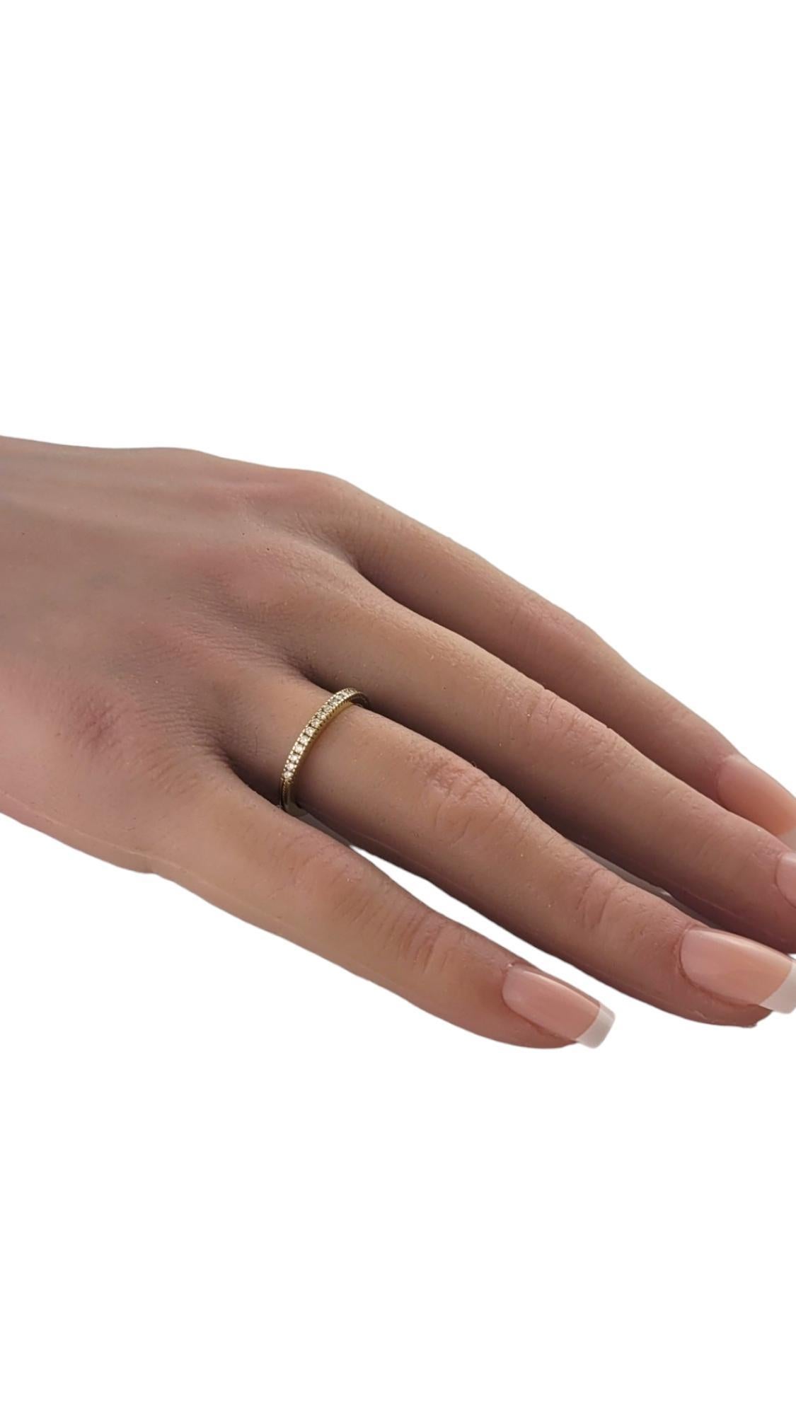 Hidalgo Milgrain 18K Yellow Gold Diamond Wedding Band Size 6.75 #18049 2
